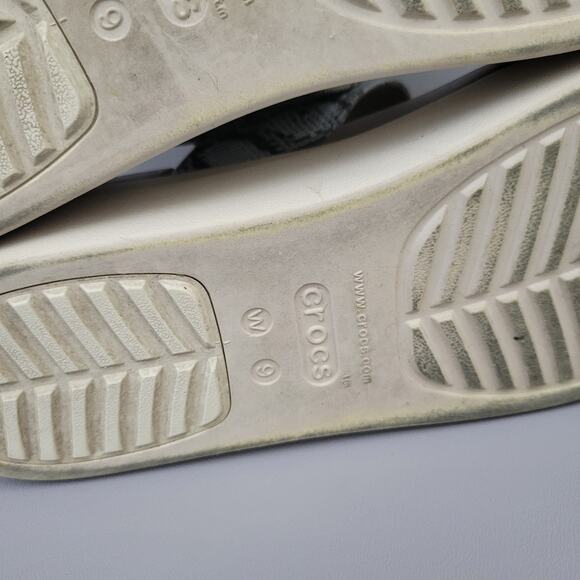 Crocs Womens Brooklyn Low Wedge Slingback Sandal Snake Print 206453 Beige Size 9 - Picture 13 of 13